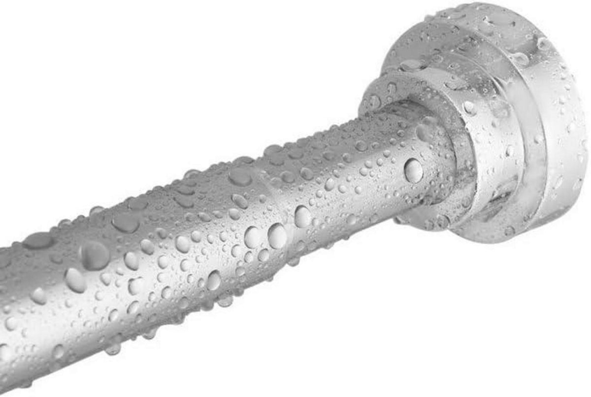 Teleskopstange Duschstange Bohren Badewanne Silber 214CM