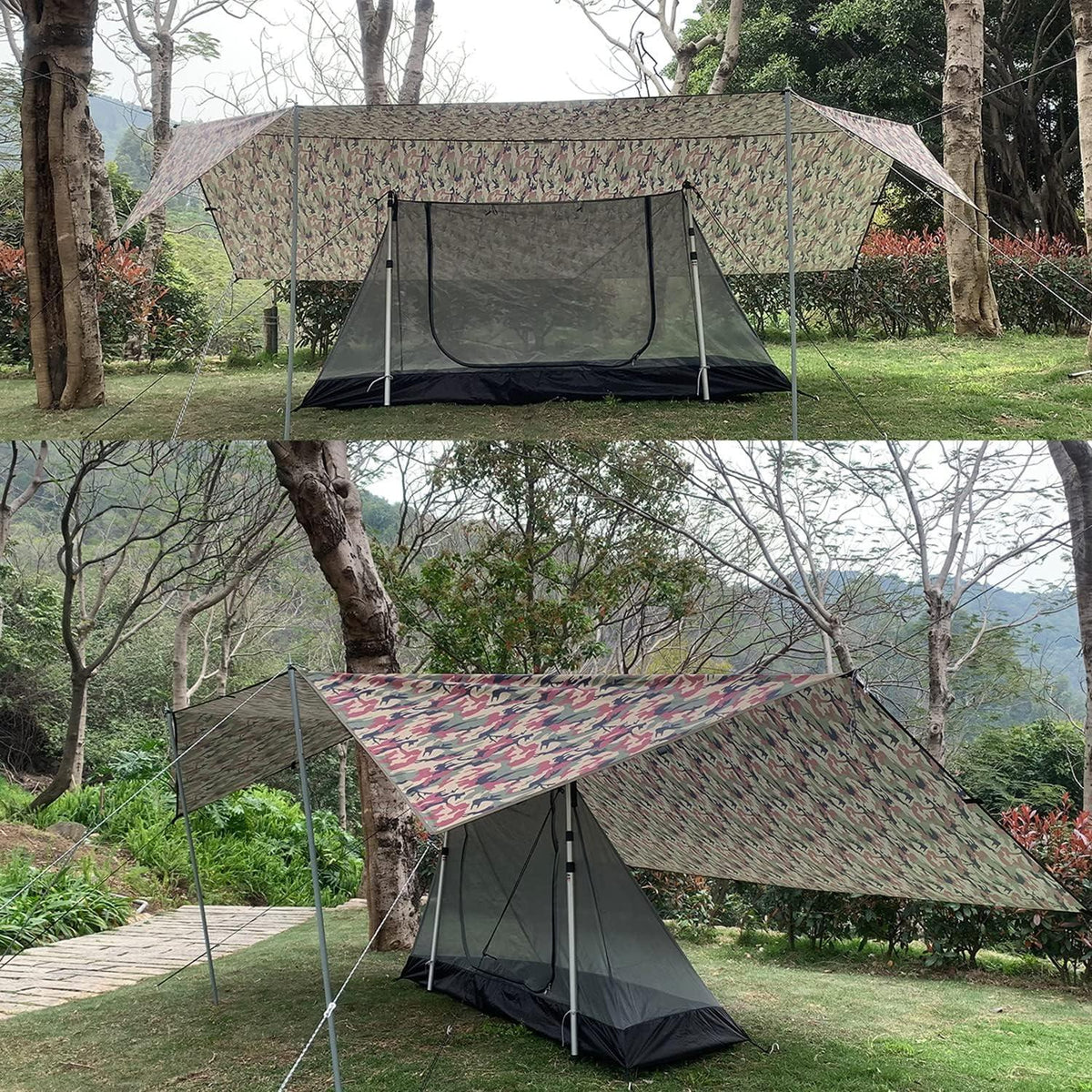Ultraleichtes Zeltplane 3x4m Wasserdicht Sonnensegel für Hängematte Wandern Outdoor