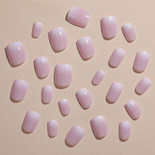 24er Set Gradient Nägel Beige Eckig Künstliche Fake Nägel