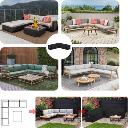Gartenmöbel Abdeckung L-Form Wasserdicht für Ecksofa