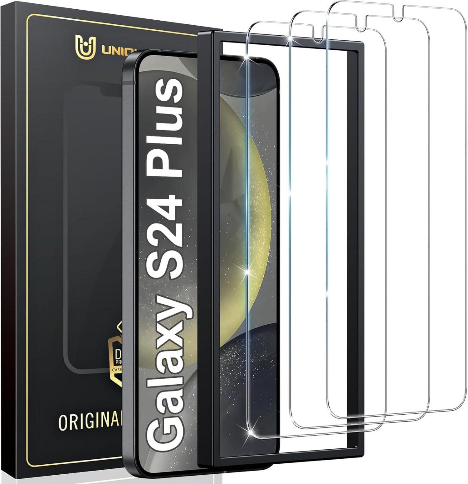 Schutzfolie Samsung Galaxy S24 Plus Panzer Glas 3er Set_hell