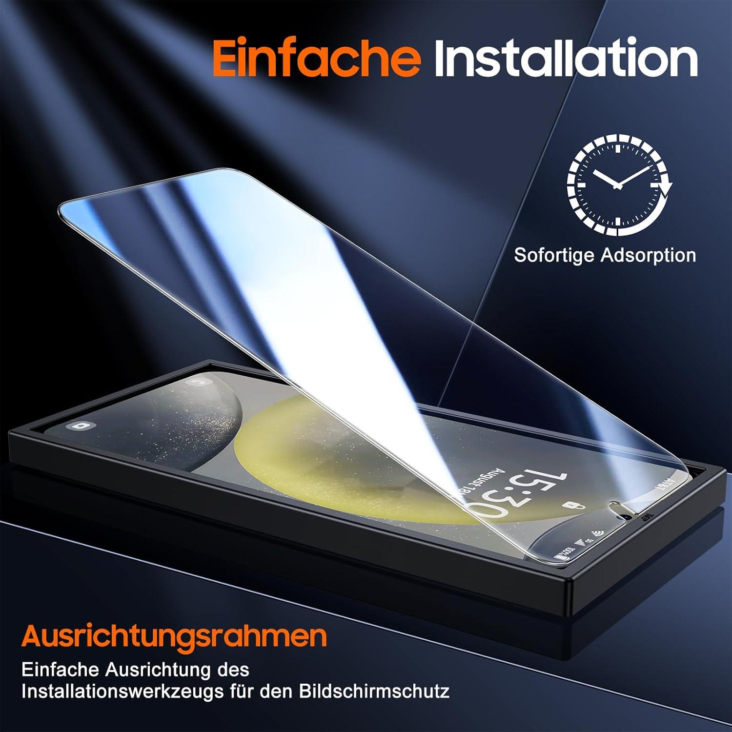 Schutzfolie Samsung Galaxy S24 Plus 3 Stück Panzerglas Anti-Kratzer HD-Klar