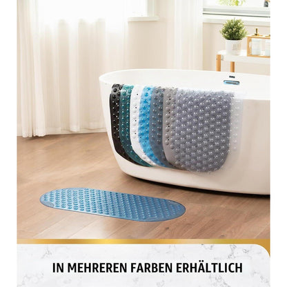 Rutschfeste Badewannenmatte oval, weiß – 88x40 cm