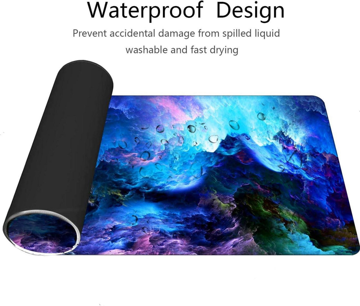 Gaming Mauspad XXL 900x400mm Sternennebel Farbenprächtig Wasserdicht Anti-Rutsch