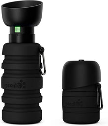 Hundewasserflasche Faltbar Trinkflasche Outdoor Schwarz XL 850ml