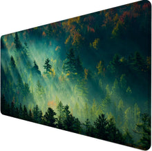 Gaming Mauspad XXL 900x400mm Anti-Rutsch Vernähte Kanten Wald-Motiv
