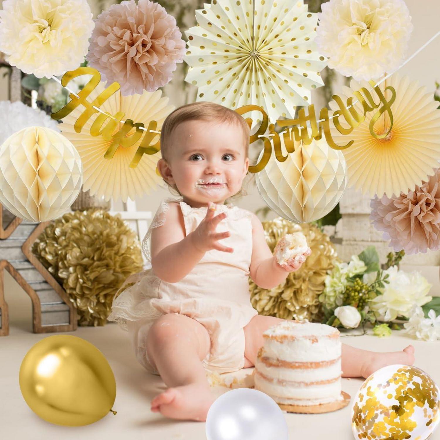 Sage Grün Gold Geburtstagsdeko Party Deko Happy Birthday Girlande