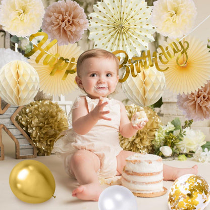Sage Grün Gold Geburtstagsdeko Party Deko Happy Birthday Girlande
