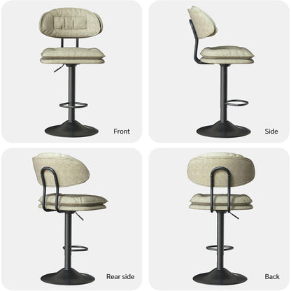 Barhocker 2er Set Beige – Ergonomisch & Verstellbar