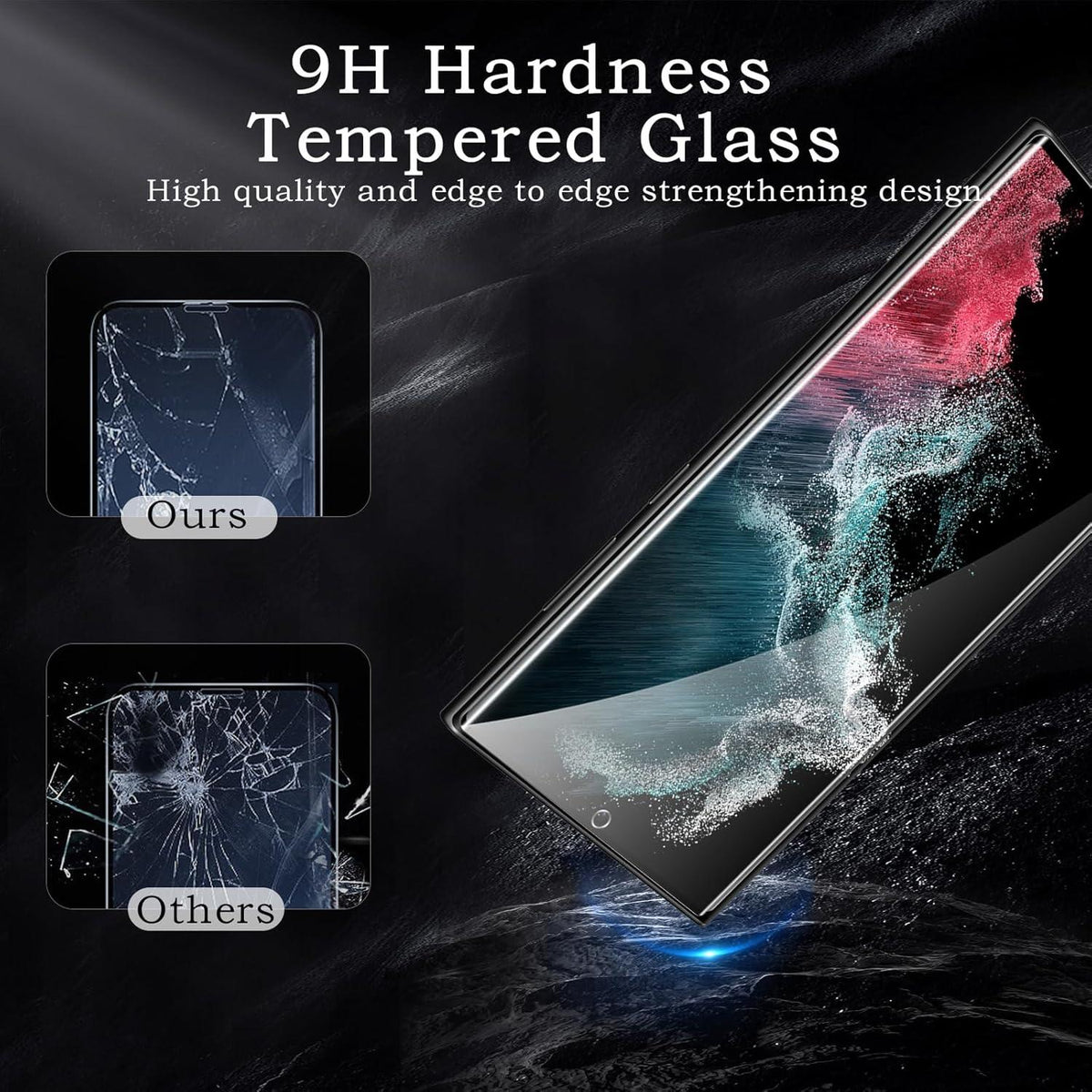 Schutzfolie Samsung Galaxy S22 Ultra 3D Vollständiger Displayschutz 4 Stück