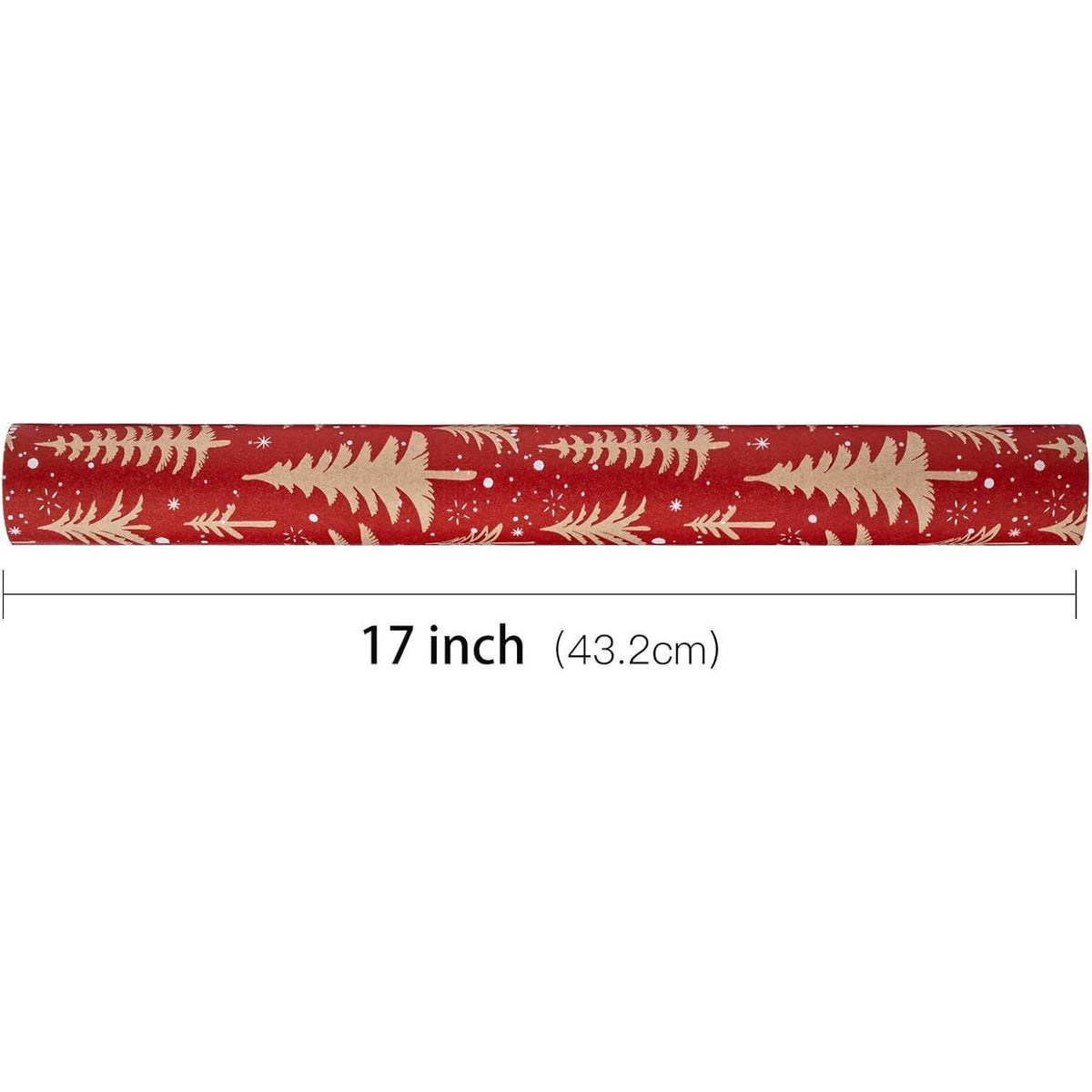Weihnachtsgeschenkpapier Rolle mit rotem Weihnachtsbaum Design