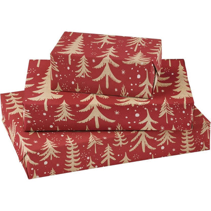 Weihnachtsgeschenkpapier Rolle mit rotem Weihnachtsbaum Design