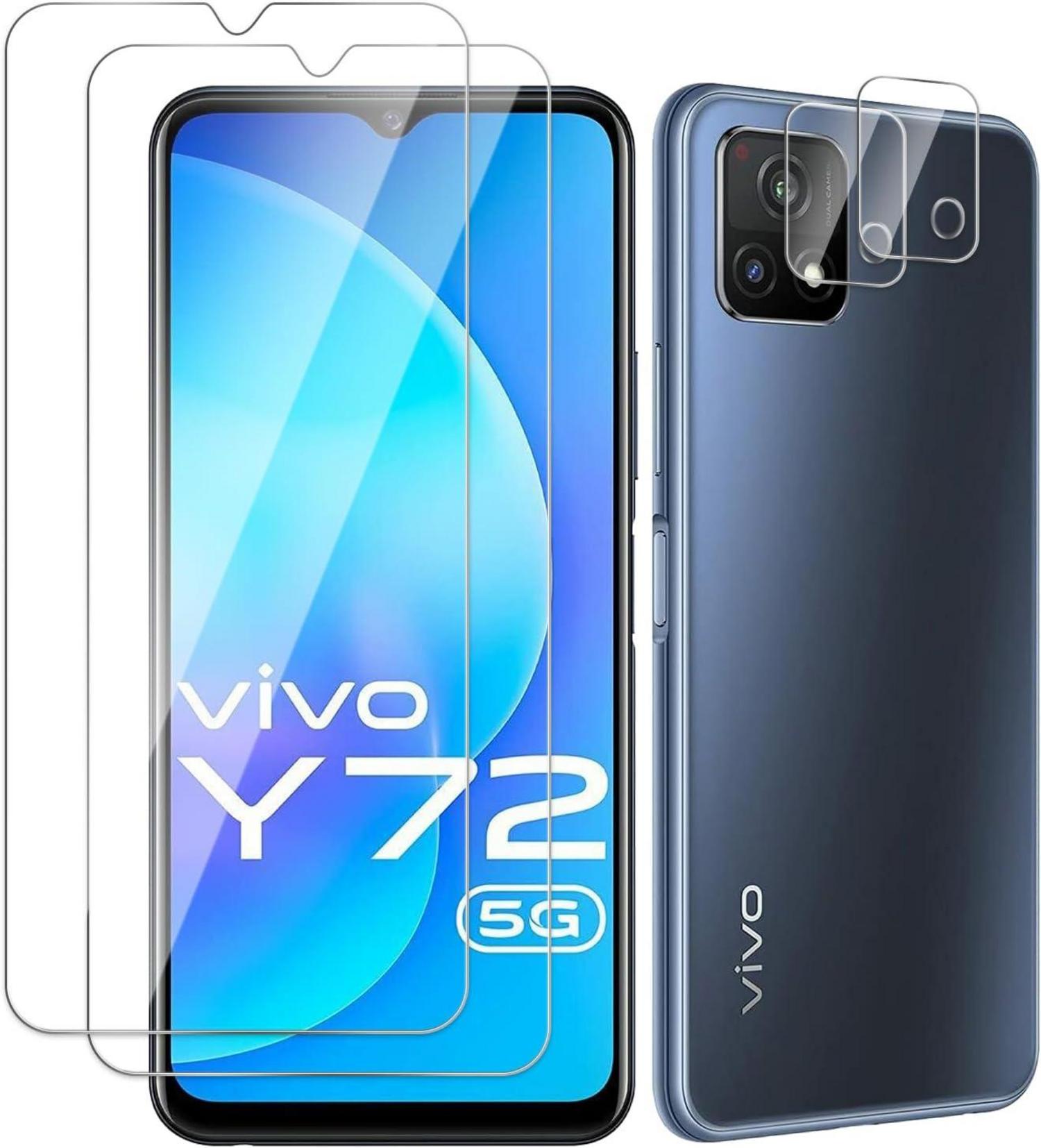 Schutzfolie OPPO A72 Displayschutz 2x Glas Kameraschutz Panzer