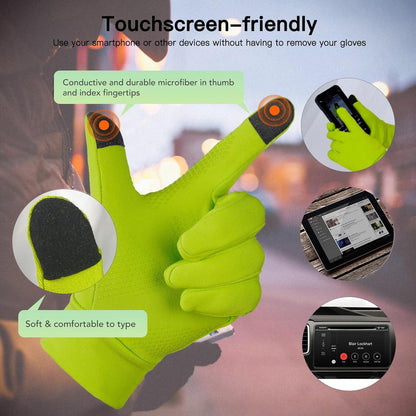 Unigear Touchscreen Handschuhe Laufhandschuhe Warm Winddicht Grün L