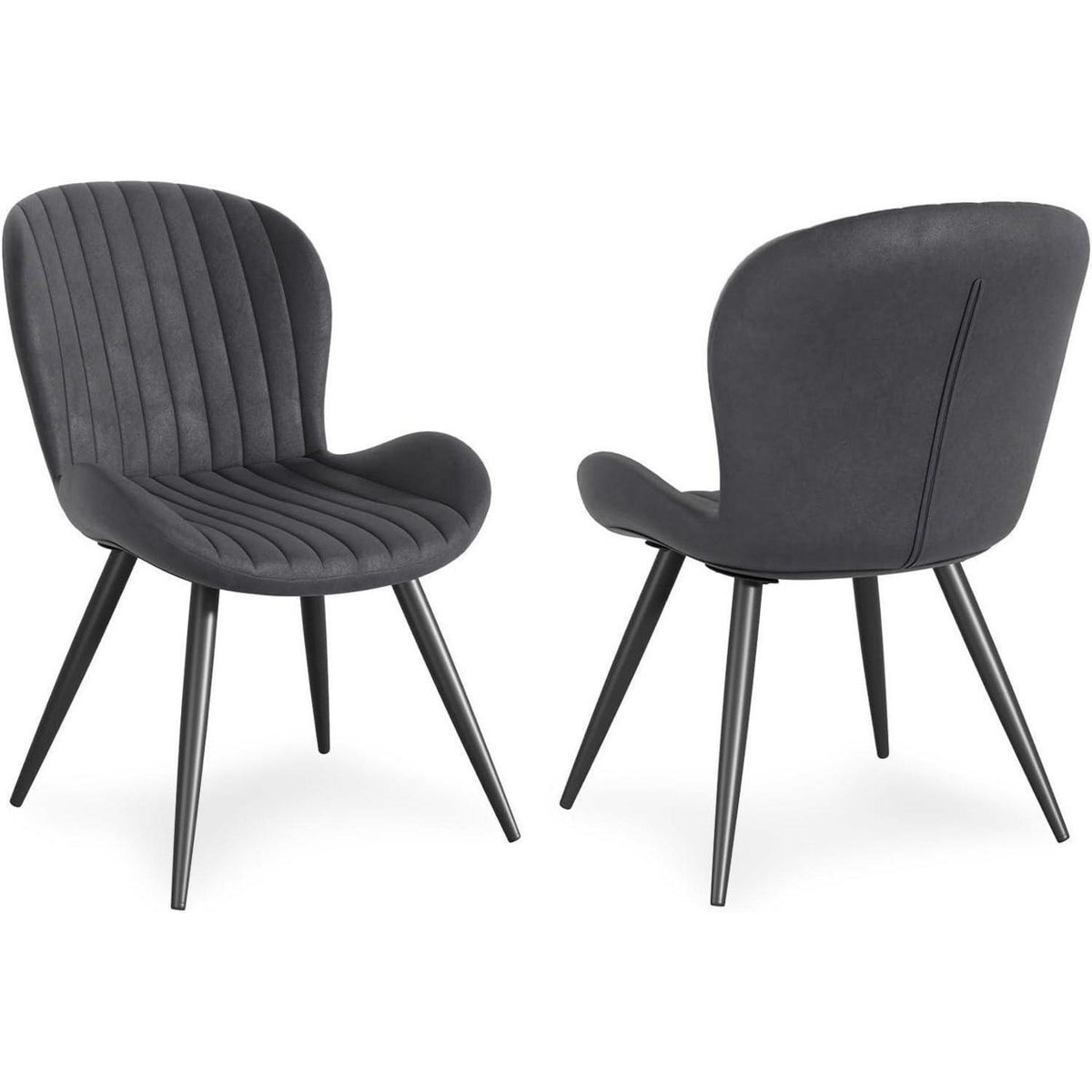 Esszimmerstühle 2er Set Dunkelgrau | Ergonomisch & Robust