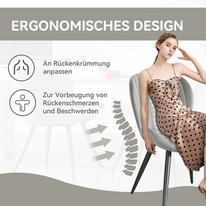 Esszimmerstühle 2er Set – Hellgrau, Ergonomisch & Robust