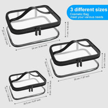 Aucuu Transparente Kulturtasche, 3er Set, wasserdichte