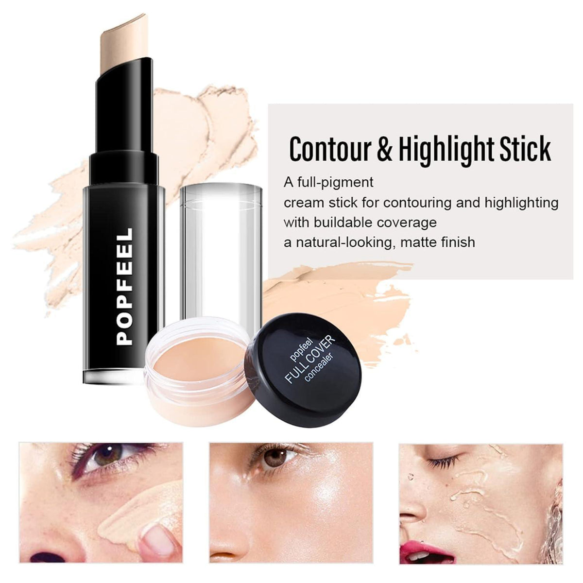 Geschenkset Make-up: Komplettes Kosmetik Set für Gesicht, Augen & Lippen