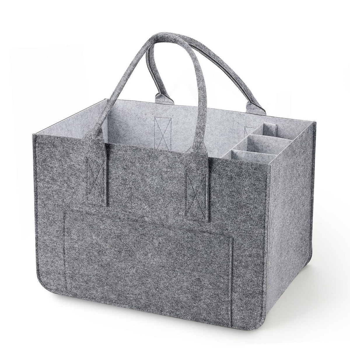 Filztasche Einkaufstasche mit Fächern & Weinflaschenhalter