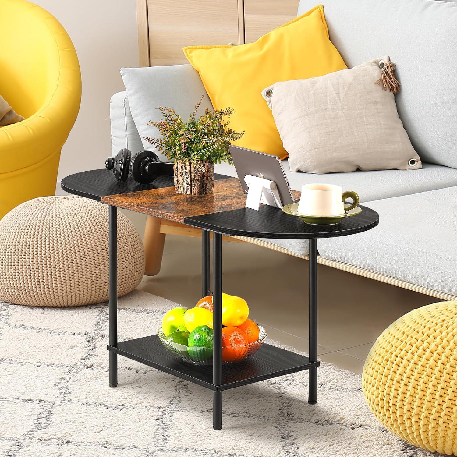 Kleiner Couchtisch Holz Ablagen CoffeeTable, Einfache