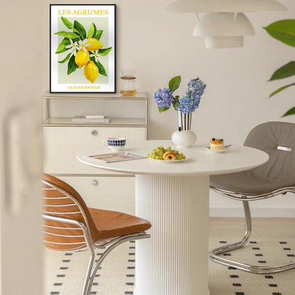 Moderne Zitrusfrüchte Bilder Mit Schwarzem Rahmen 40x60cm Set
