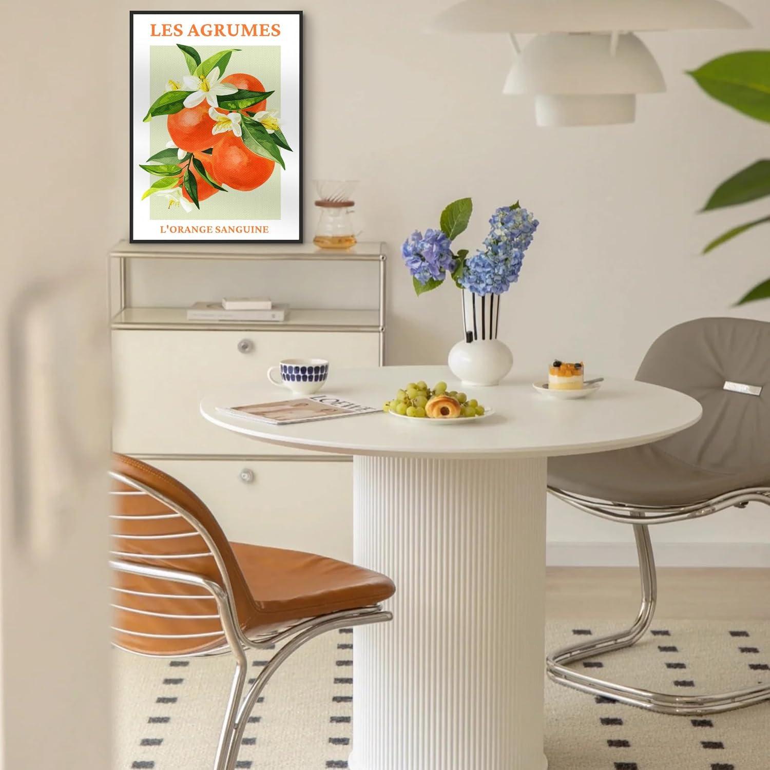 Zitrusfrüchte Wandbilder Set Schwarz-Rahmen 50x70cm