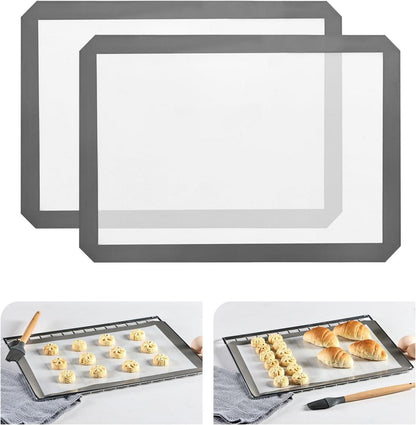 Silikon Backmatte 2er Set 29.5x42cm Antihaft Backfolie BPA frei