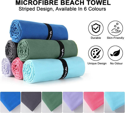 Großes Mikrofaser Sporthandtuch 180x80cm Schnelltrocknend für Sport