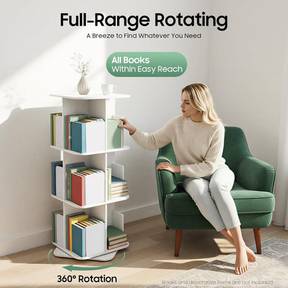 Drehbares 3-stufiges Bücherregal – 360° Organizer für Zuhause