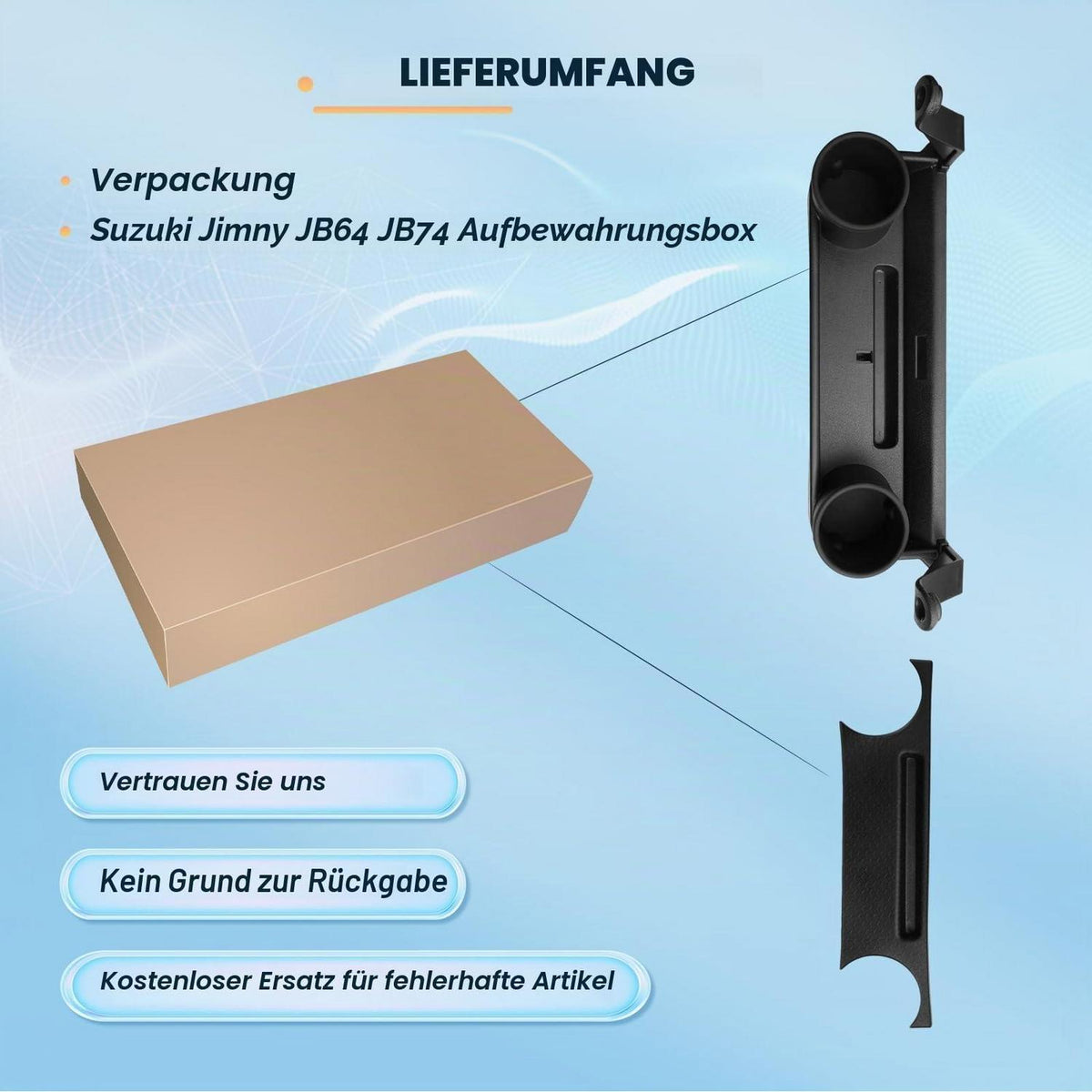 Suzuki Jimny JB64/JB74 Getränkehalter Aufbewahrungsbox Copilot