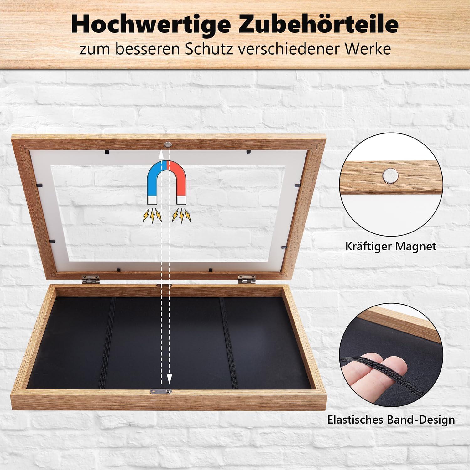 4er Set Bilderrahmen für A4 Kinderzeichnungen - MDF Kinderkunst