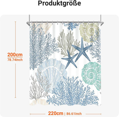 Duschvorhang Unterwasseralgen Antischimmel 220x200cm Badezimme