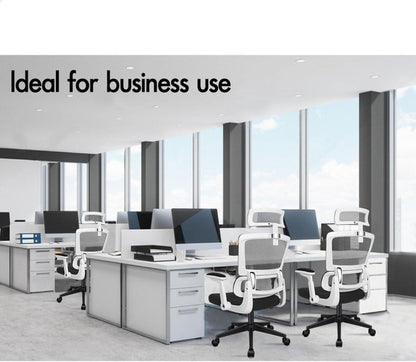 Ergonomischer Bürostuhl mit Lordosenstütze und Kopfstütze