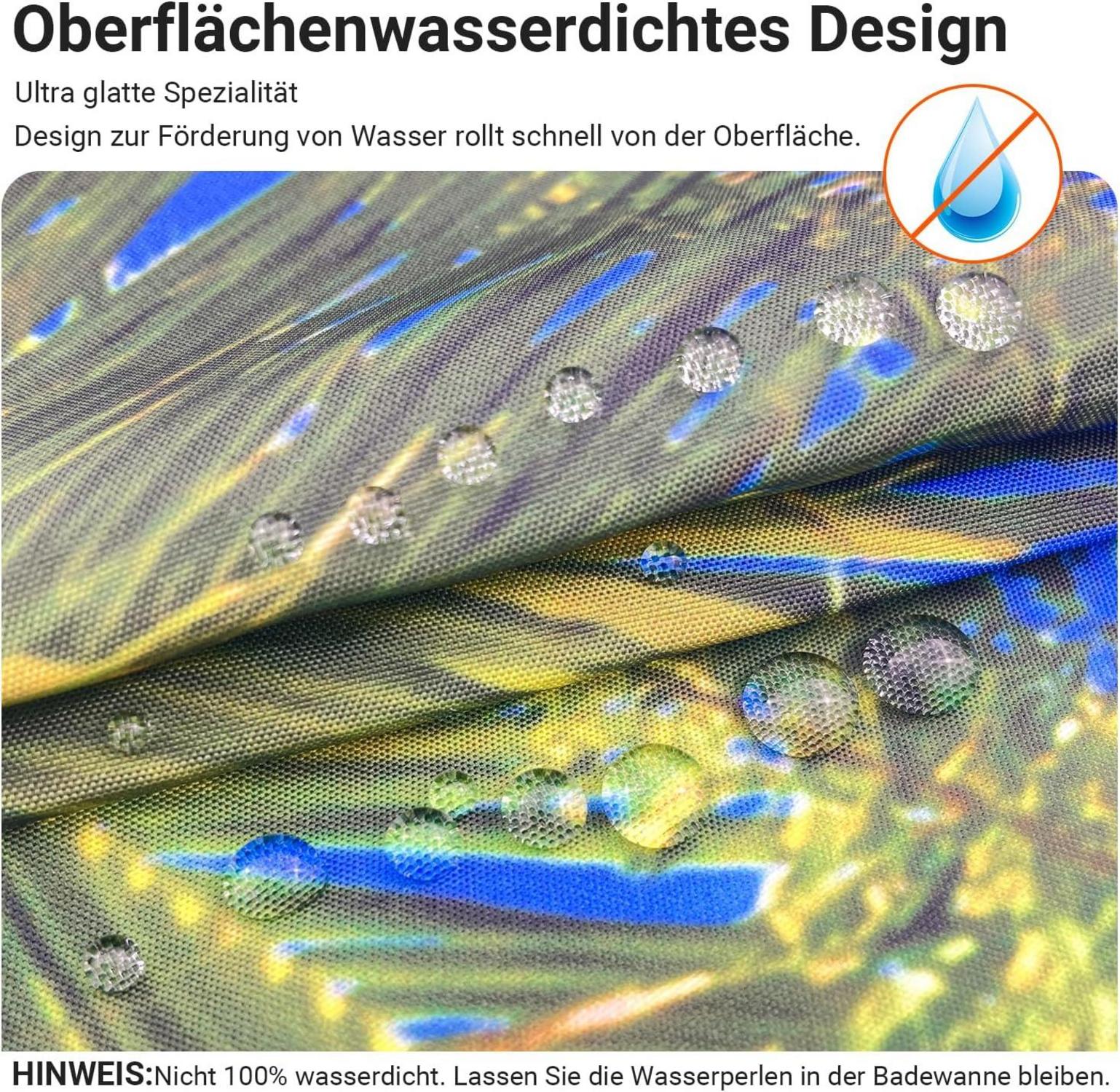 Duschvorhang Strandmuster 240x200cm Wasserabweisend