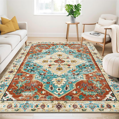 Vintage Orientalischer Teppich Kurzflor Rutschfest 160x230cm
