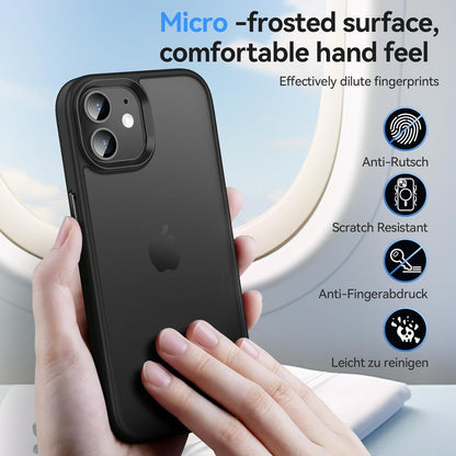 Handyhülle iPhone 12 Pro Schutzhülle mit Schutzfolie Schwarz