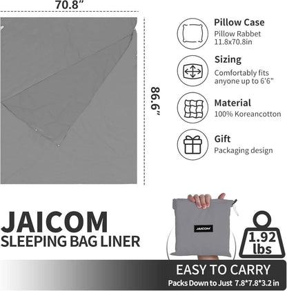 Hüttenschlafsack 2in1 Mikrofaser Seideschlafsack mit