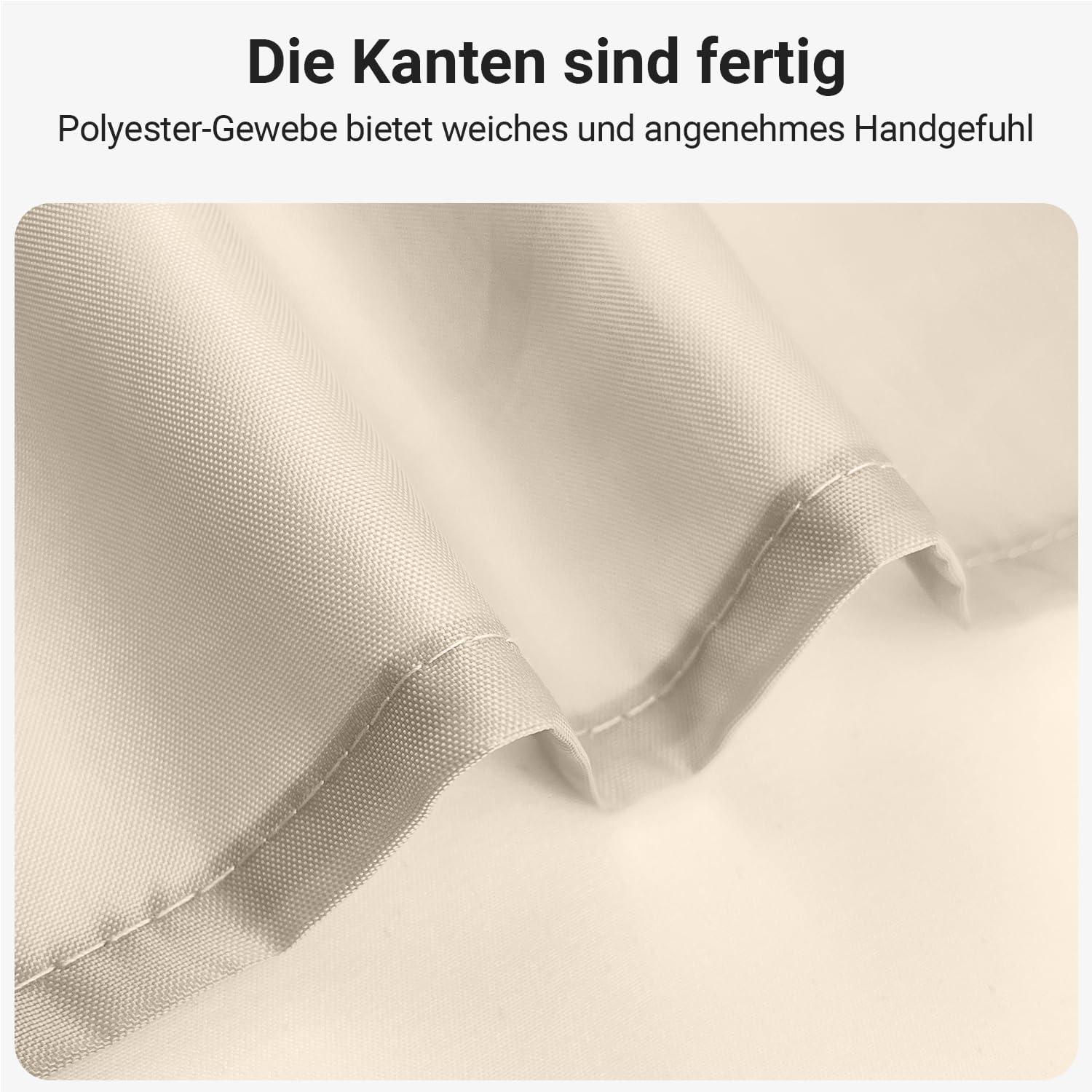 Duschvorhang 120x160cm Beige Antischimmel Wasserabweisend Textil