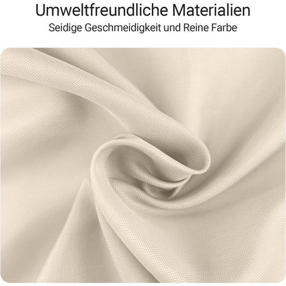 Duschvorhang 90x90cm Beige Beschwerter Saum Antischimmel