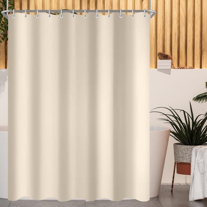 Duschvorhang Beige 90x90 cm Wasserabweisend Waschbar