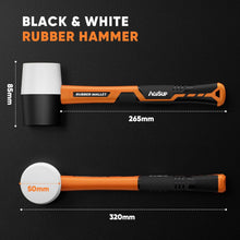 Gummihammer Schwarz Weiß Allround Groß Indoor Outdoor 50mm