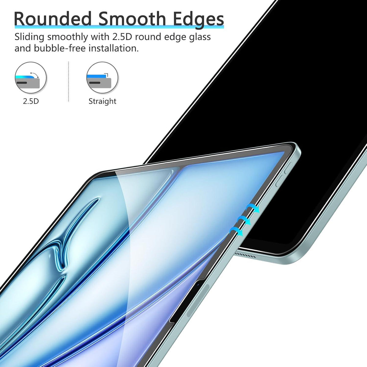 OMOTON Schutzfolie iPad Pro Air 13 2024 Panzer Glas 2 Stück 9H