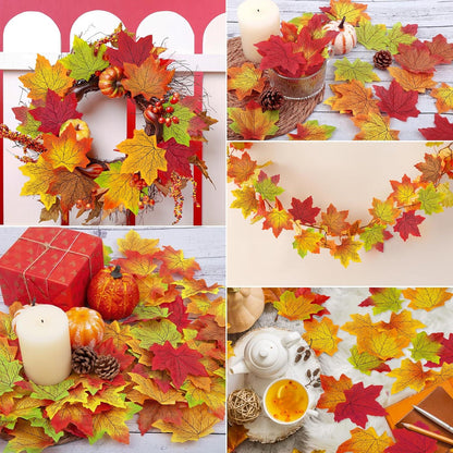 500 Stück Künstliche Ahornblätter Herbst Deko Thanksgiving Weihnachten