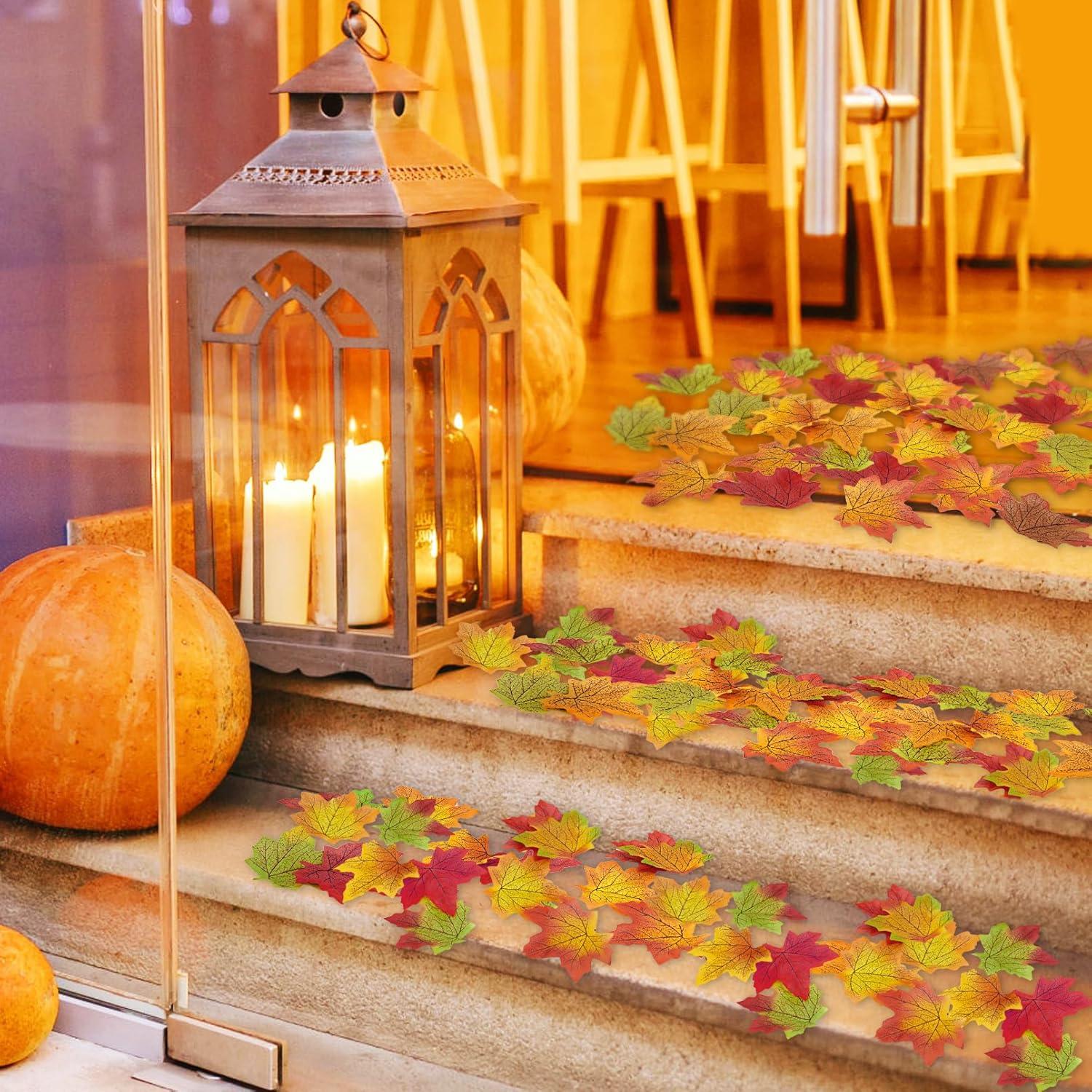 500 Stücke Künstliche Ahornblätter Herbstdeko Thanksgiving
