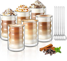 Doppelwandige Gläser 350ml 6er Set für Kaffee Tee EIS