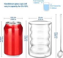 ecooe 350ml Doppelwandige Kaffeegläser 6er Set für