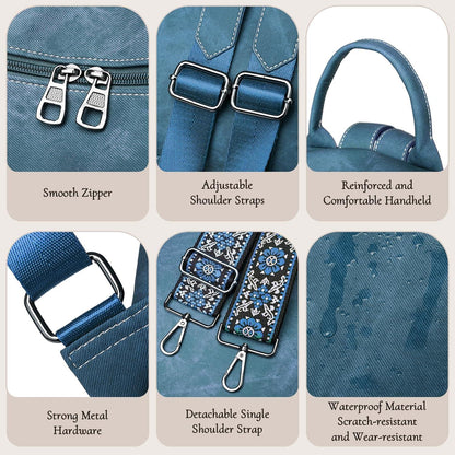 Frauen Rucksack Wasserdicht Anti-Diebstahl PU Mode Mehrzweck