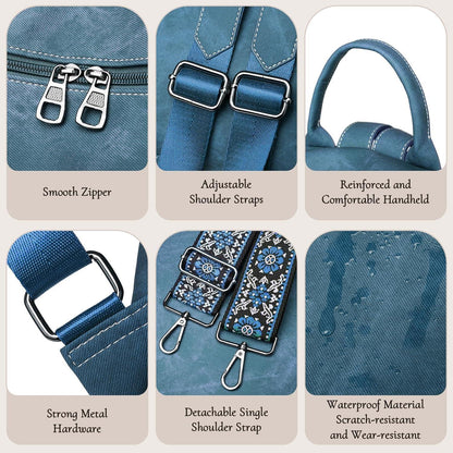 Damen Rucksack Blau | Wasserdicht, Anti-Diebstahl, Convertible