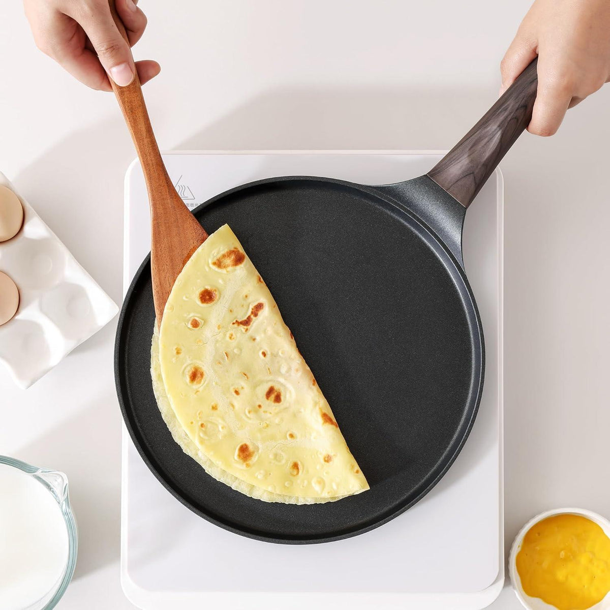 26cm SENSARTE Crepe Pfanne Antihaft Induktion PFOA Frei