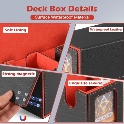 CHEPULA MTG Deck Box Premium Magic Deckbox mit Würfelfach